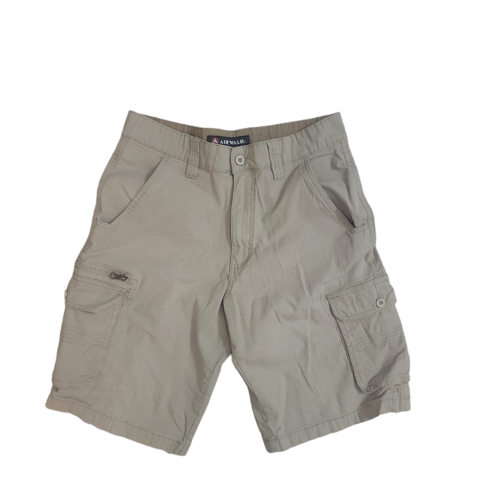 Airwalk Mens Khakis Cargo Y2k Lightweight Shorts Size 30